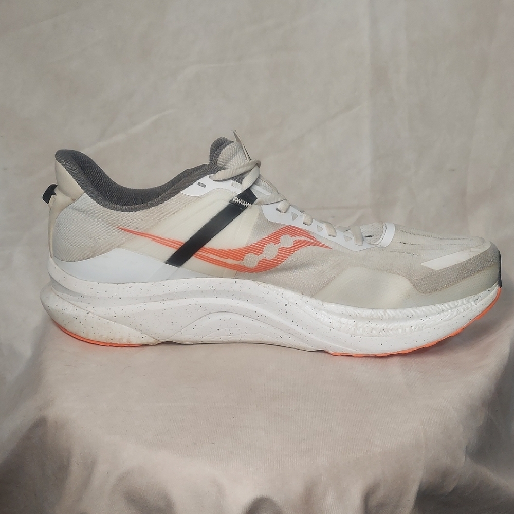 Saucony Tempus Men's Running Shoes Size 15 White ViZiOrange Stability Sneakers - Picture 10 of 14